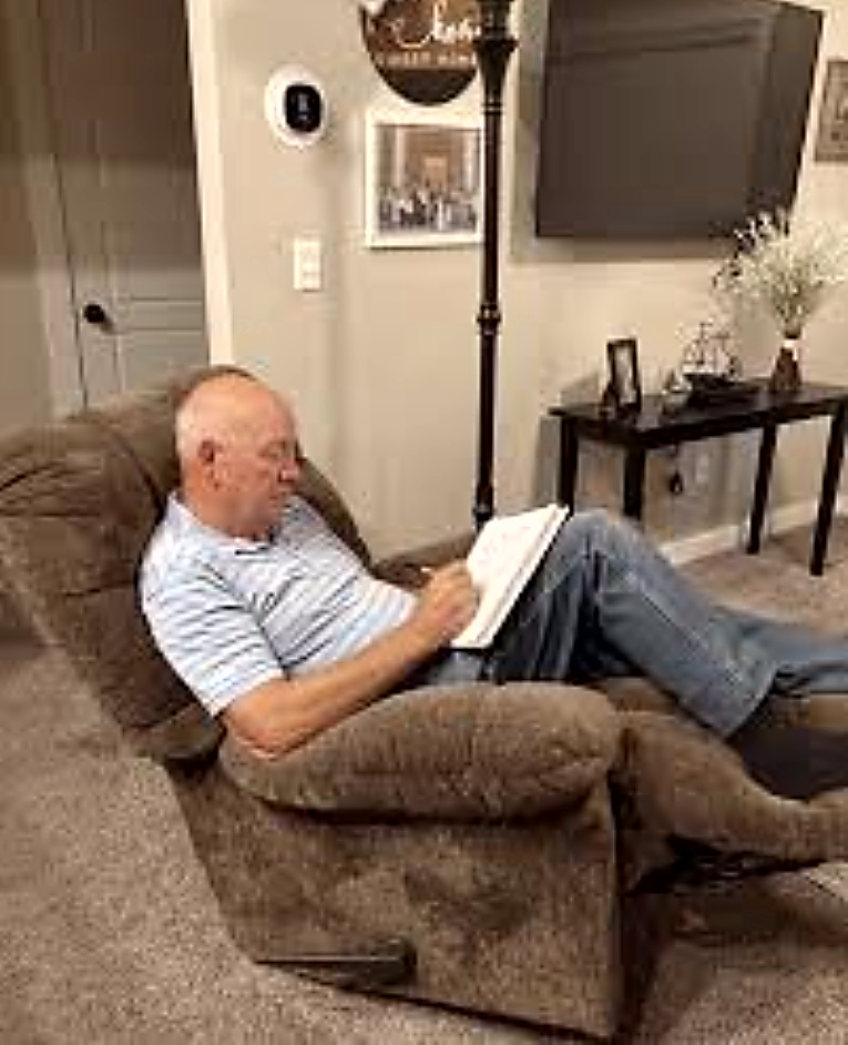 Greg Roesberry writing in his recliner